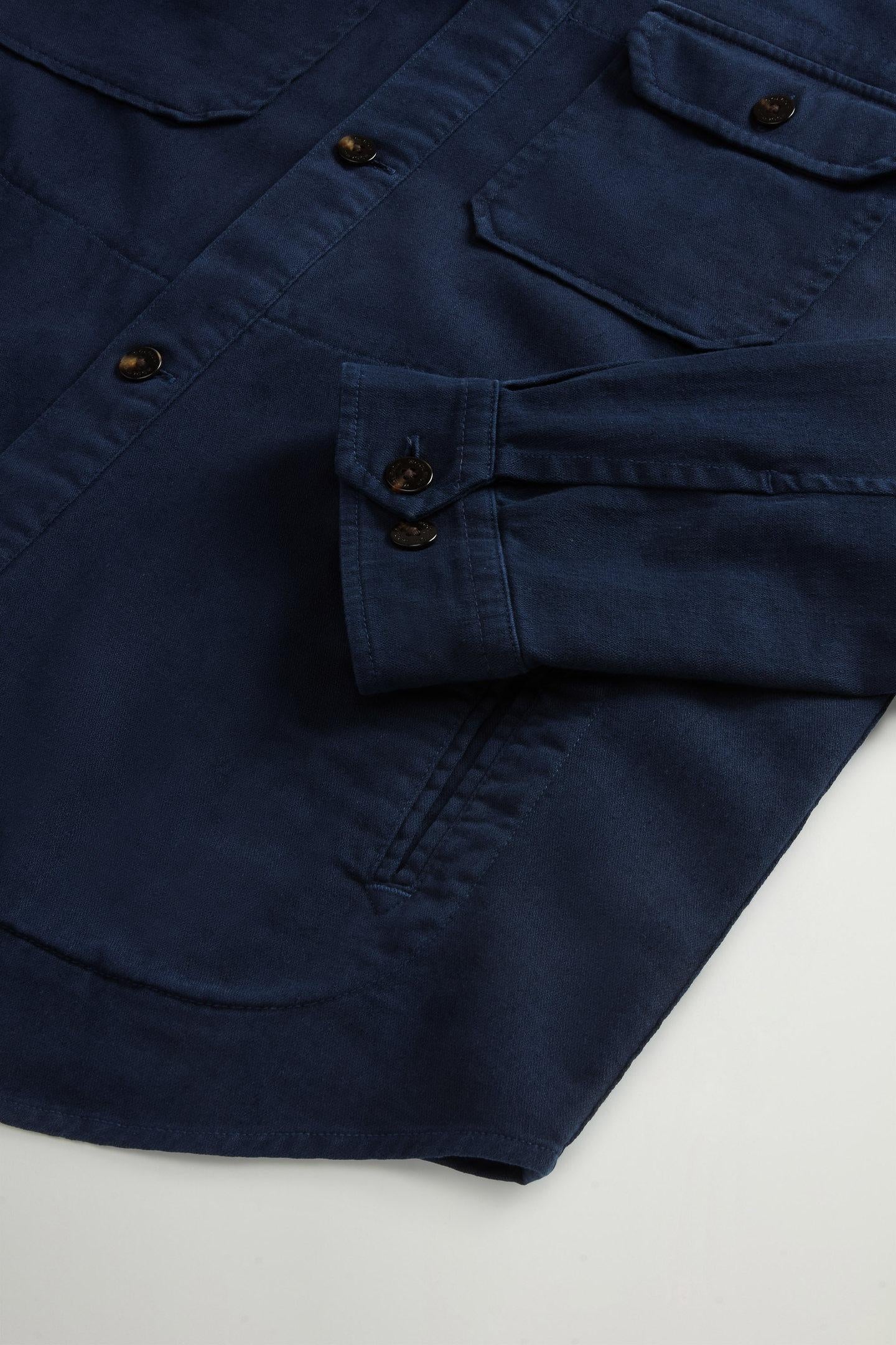 camicia overshirt in cotone e lino CFWOOS2036MRUT5288 3989 WOOLRICH 