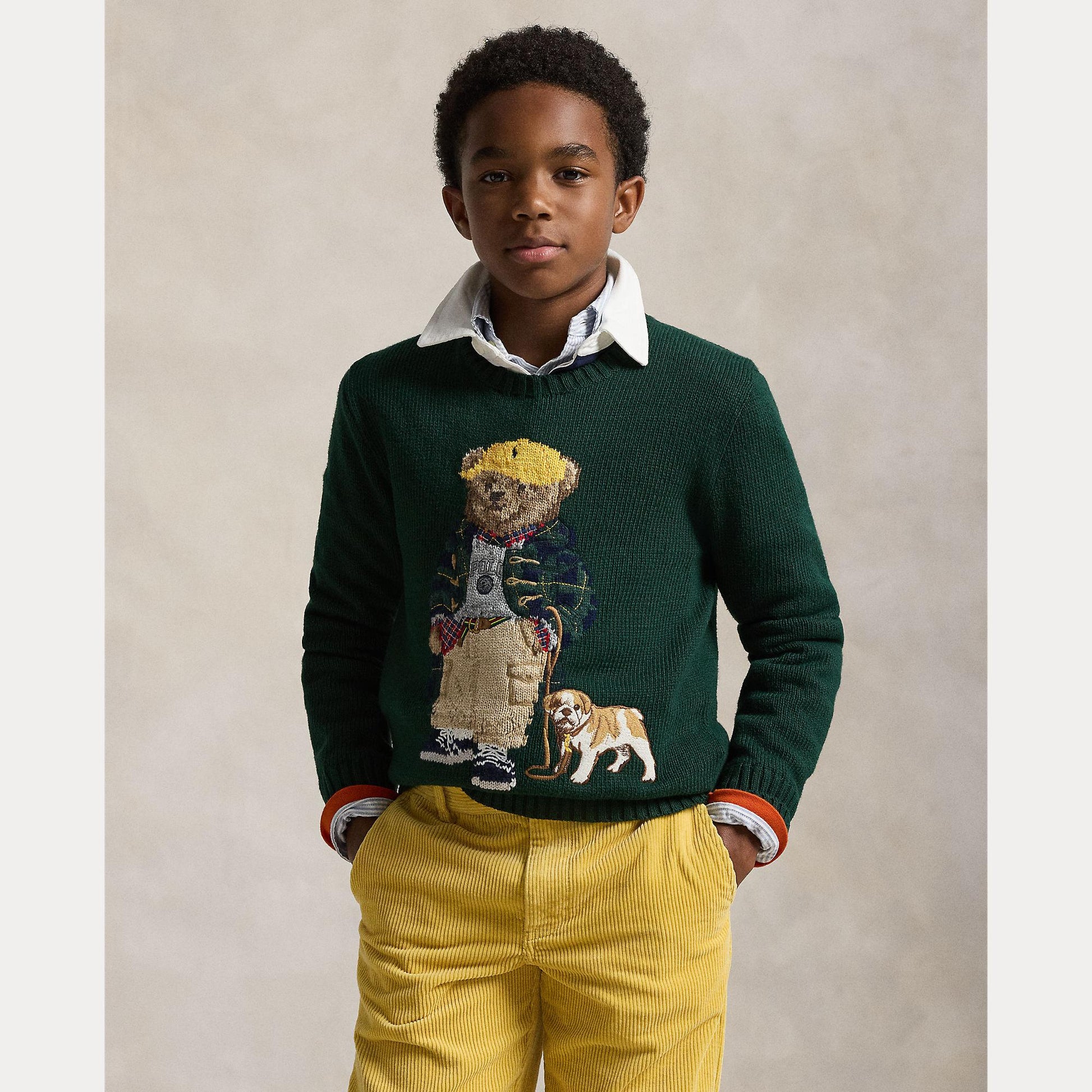 maglione con ricamo teddy 323-97839 001 RALPH LAUREN POLO 