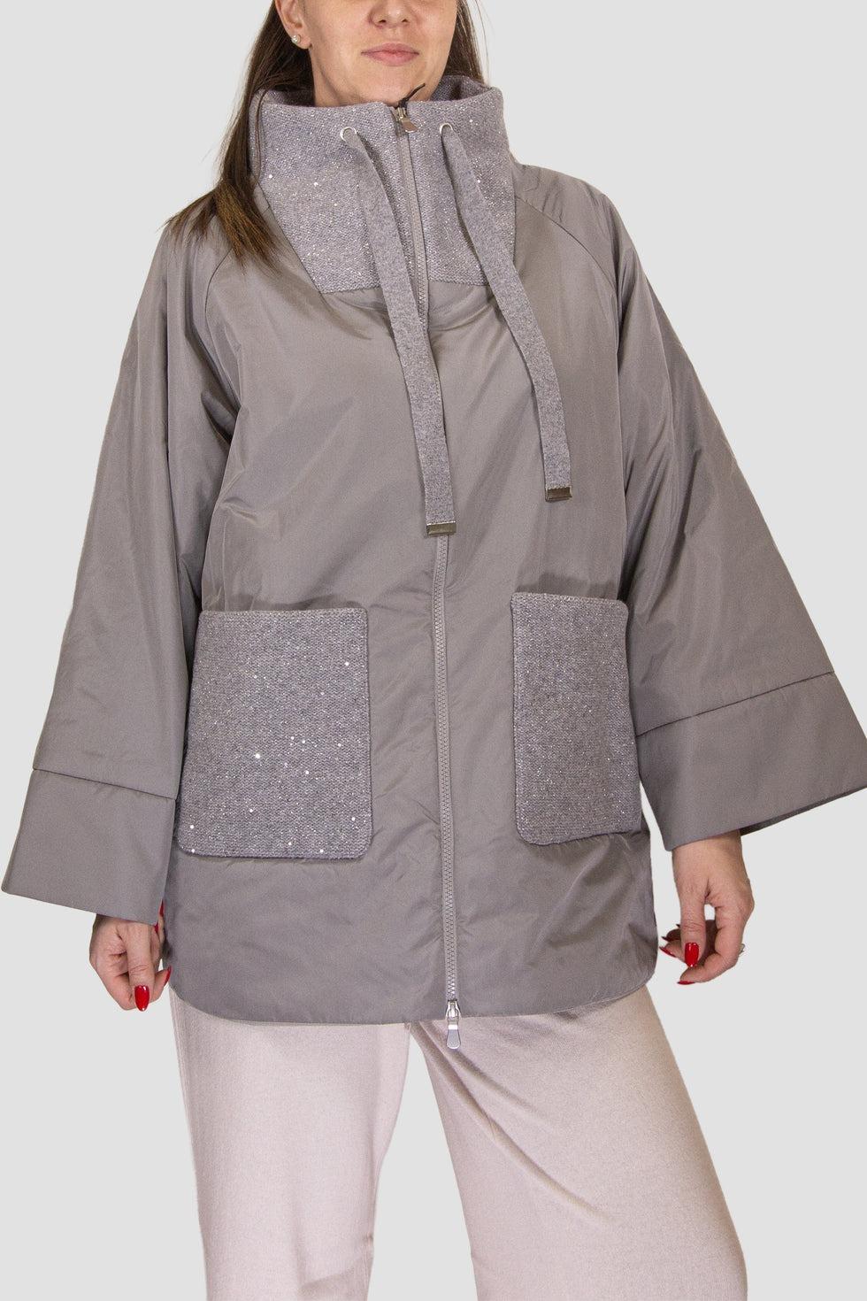 piumino collo alto con coulisse 78271 68671 070 GRAN SASSO 