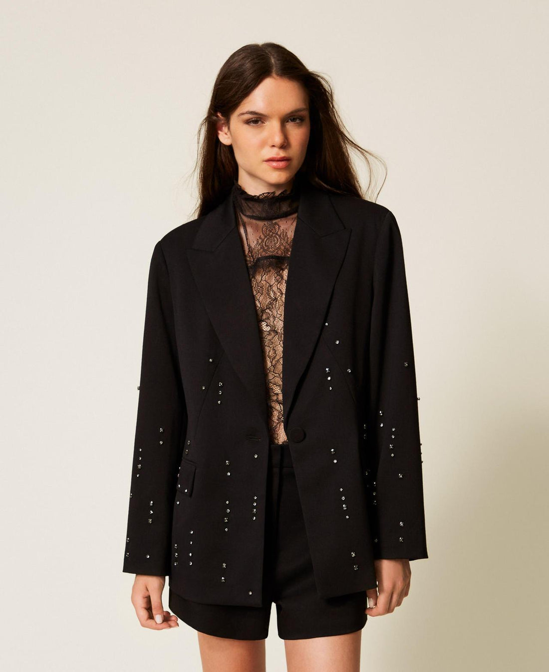 blazer con ricamo a mano 252AT2010 00006 TWINSET ACTITUDE 