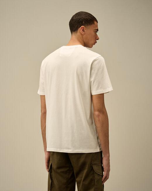 t-shirt con logo verticale 18CMTS138A 005100W 103 CP COMPANY 