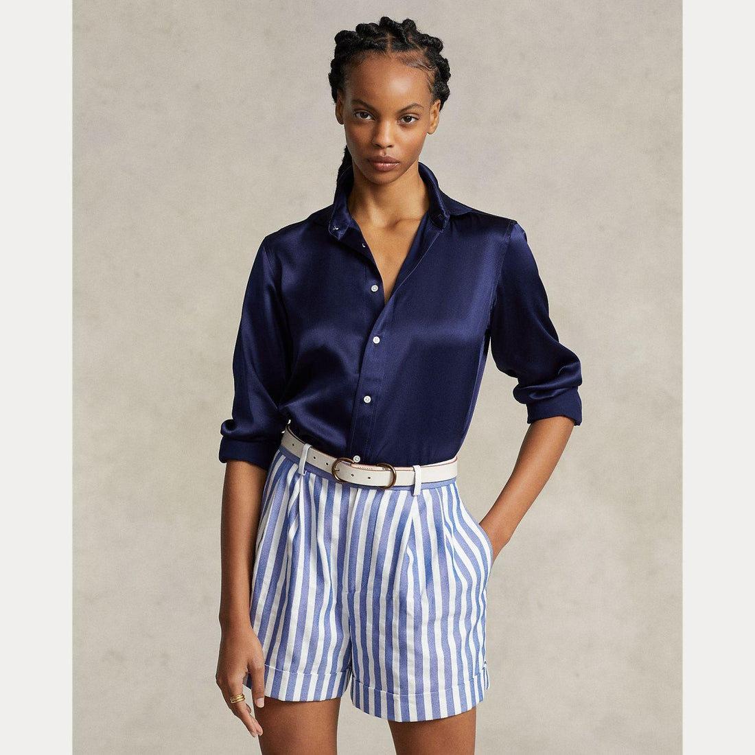 camicia in raso 211-891378 003 RALPH LAUREN POLO 