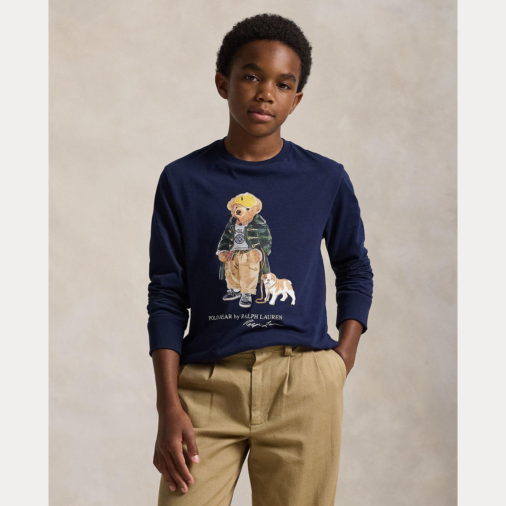 t-shirt con orsetto 323-981177 001 RALPH LAUREN POLO 