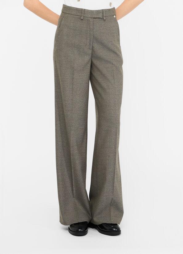 pantalone con piega CF5372T054A M9770 LIU JO BLACK 