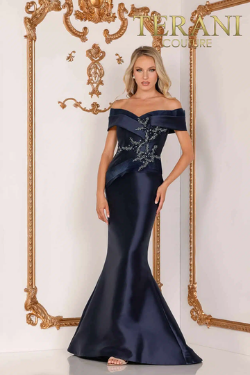 abito madre della sposa terani couture 2011M2159 NAVY-NAVY TERANI COUTURE 