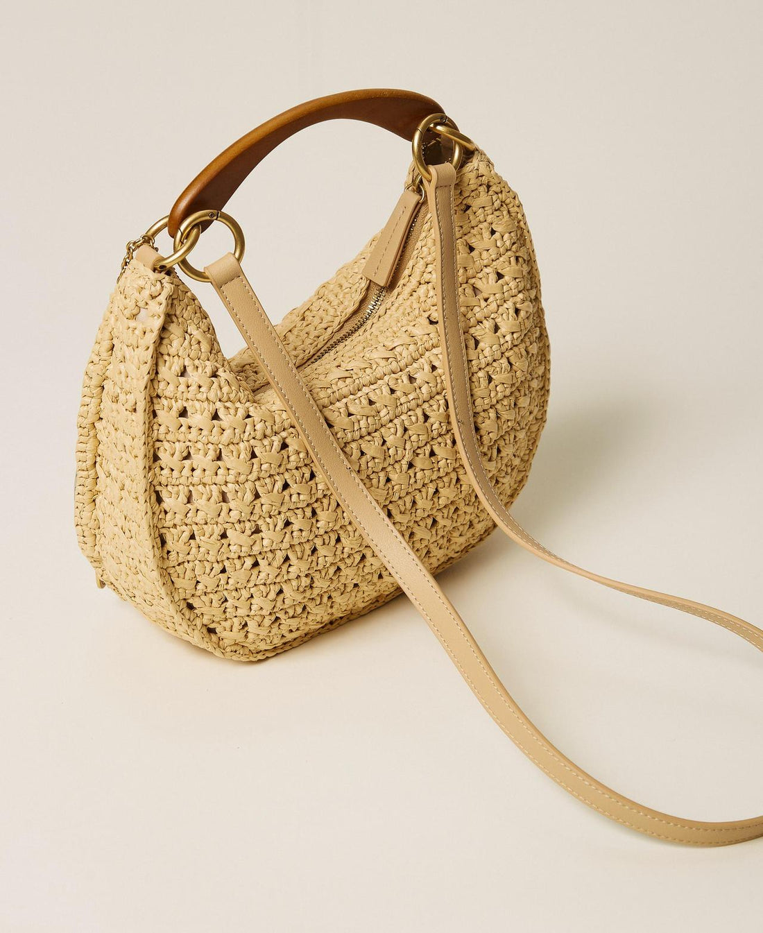 borsa croissant in rafia 261TB7381 00193 TWINSET 