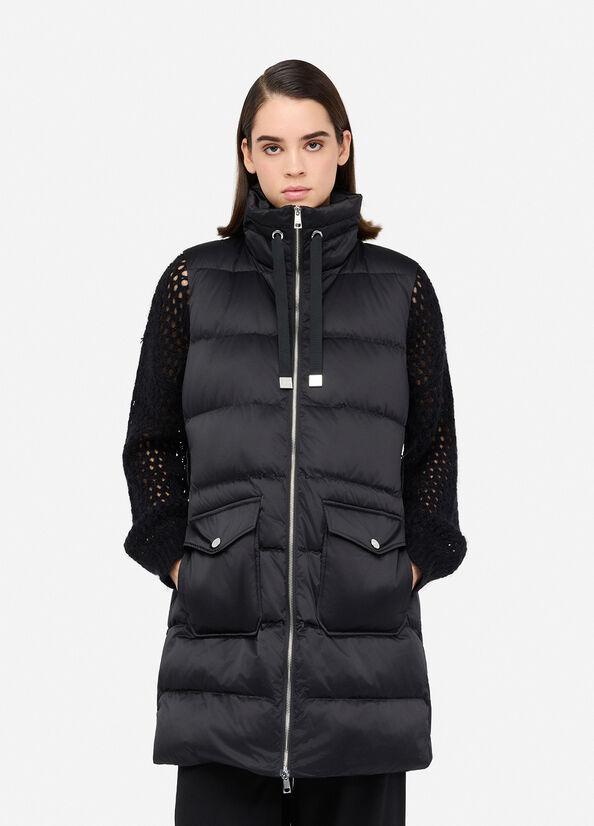 gilet lungo imbottito MF5292T017A 22222 LIU JO WHITE 