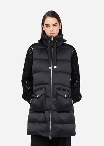 gilet lungo imbottito MF5292T017A 22222 LIU JO WHITE 