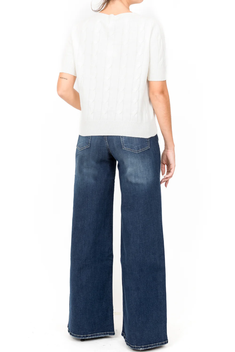 maglioncino mezza manica 77110S BIANCO VICOLO 