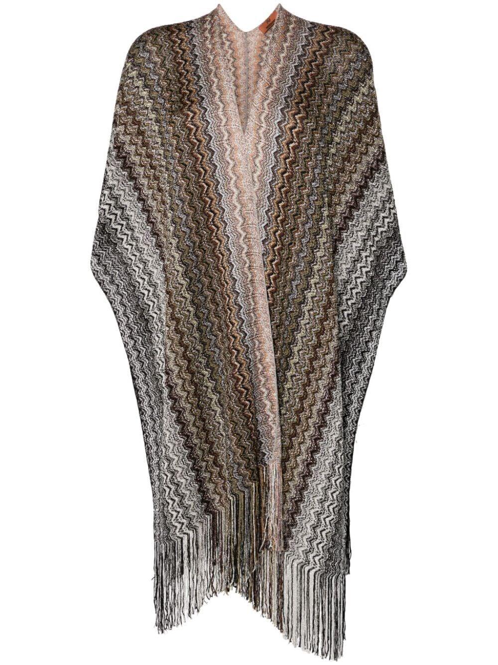 poncho in maglia zig zag 5PB6VMD9718 0003 MISSONI 
