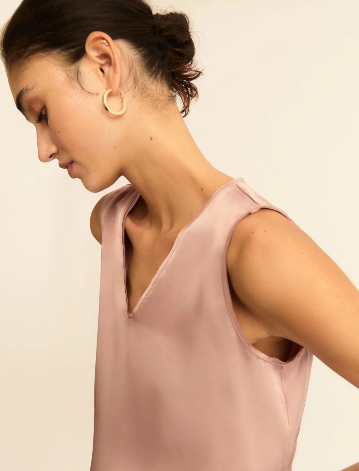 Top in raso con dettagli georgette EMMCOTTAGE 001 EMME MARELLA 