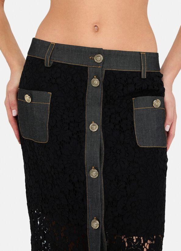gonna in pizzo UF5207J4078 88000 LIU JO DENIM 