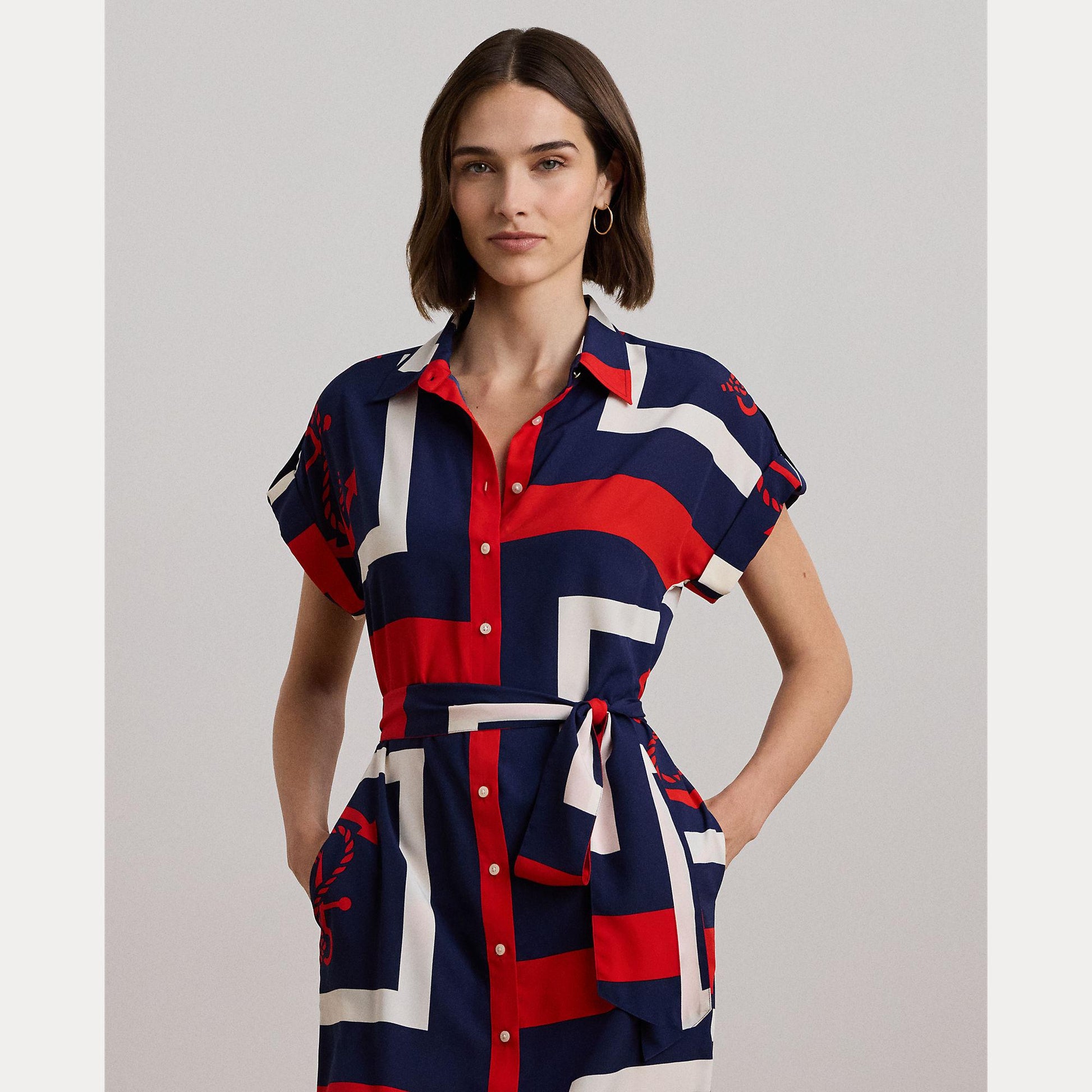 abito a camicia con stampa 200-962942 001 LAUREN RALPH LAUREN 