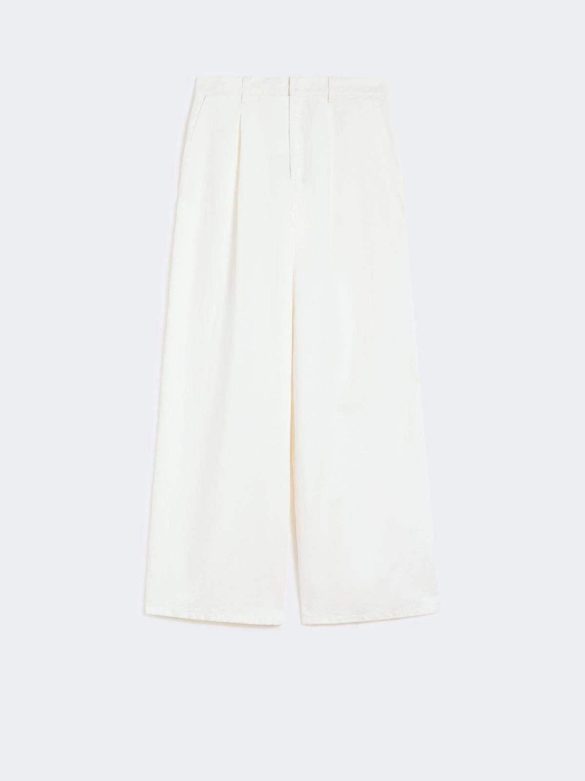 pantalone ampio in cotone e lino SMMALOA 001 S MAXMARA 
