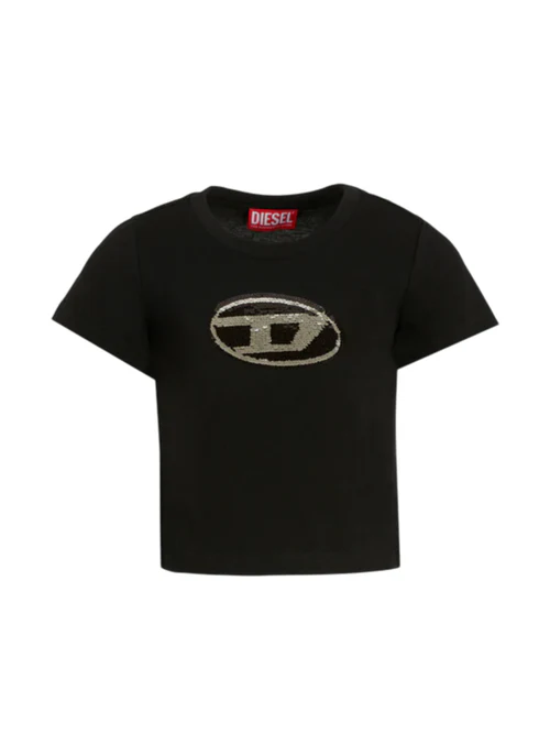 t-shirt logo pailettes J02371 KYAUN K900 DIESEL 