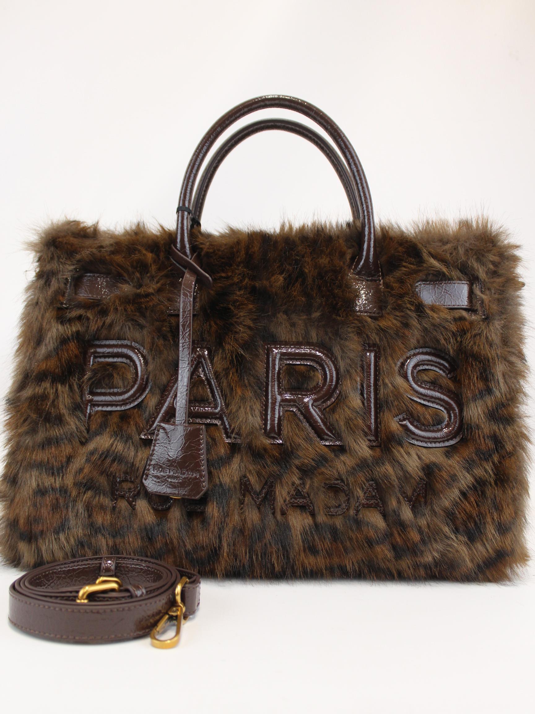 borsa tote bag alaska 1509 FUR LEOPARD RUE MADAM PARIS 