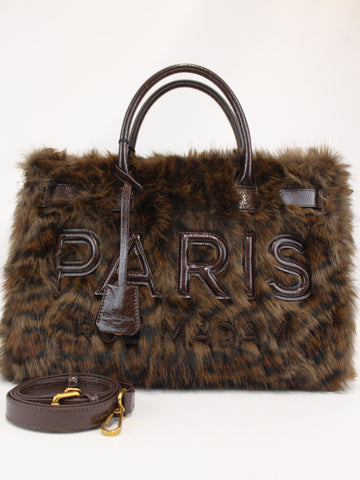 borsa tote bag alaska 1509 FUR LEOPARD RUE MADAM PARIS 