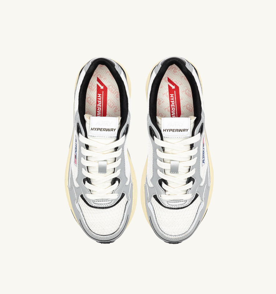 sneakers hyperway in pelle e mesh HYLWMV03 SILVER/BLACK AUTRY 