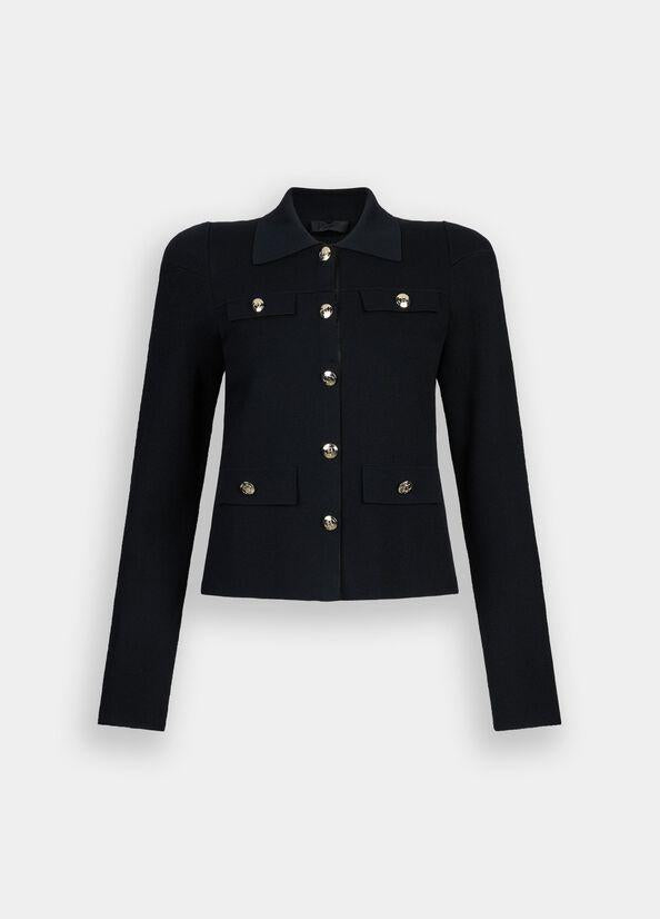 giacca con bottoni CF5152MS55N 22222 LIU JO BLACK 