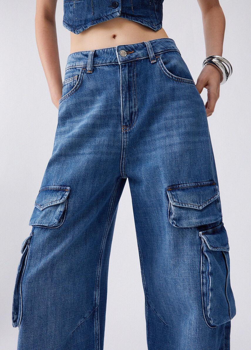 jeans cargo UA6333DS082 79034 LIU JO DENIM 