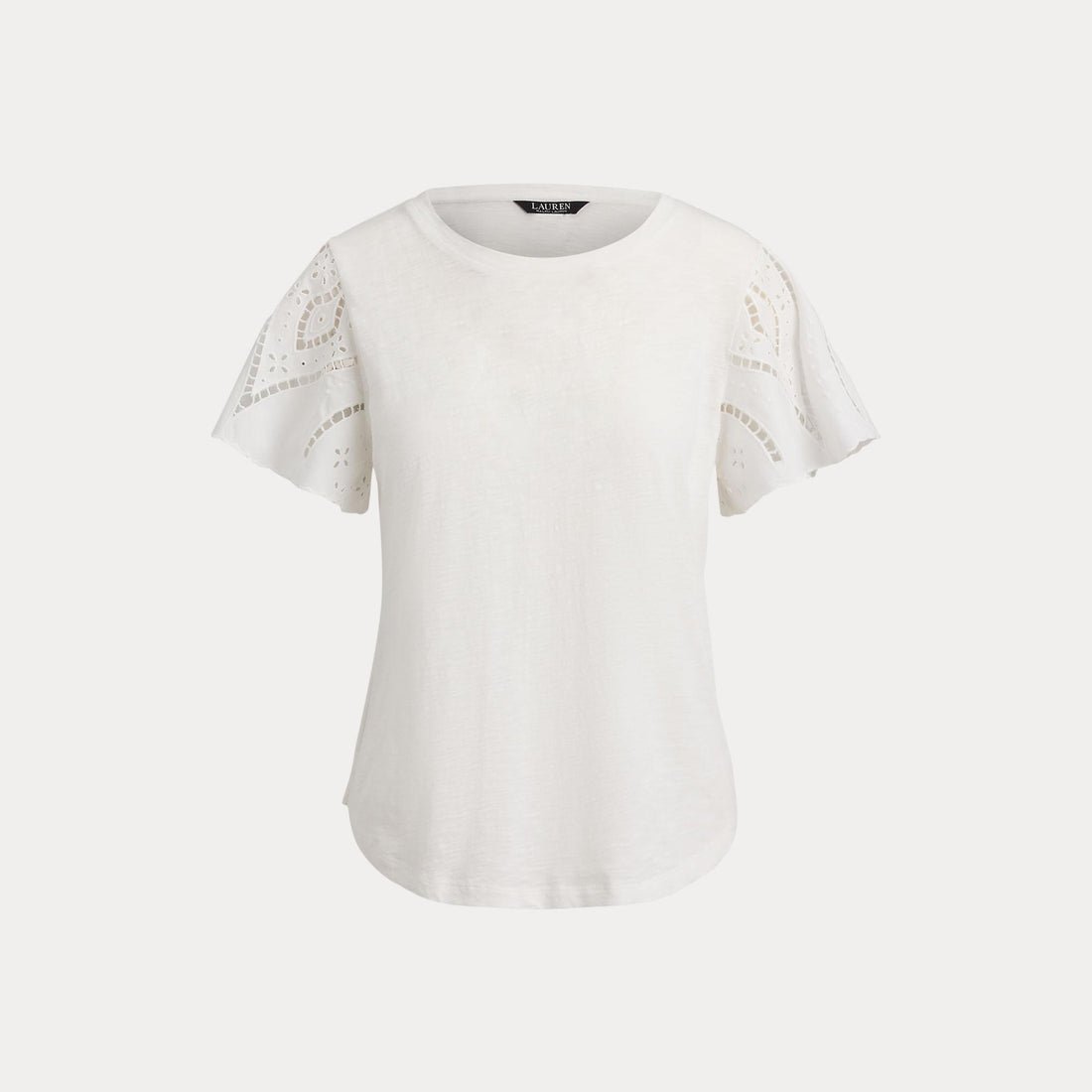 t-shirt traforato broadcloth 200-P09104 003 RALPH LAUREN LAUREN 