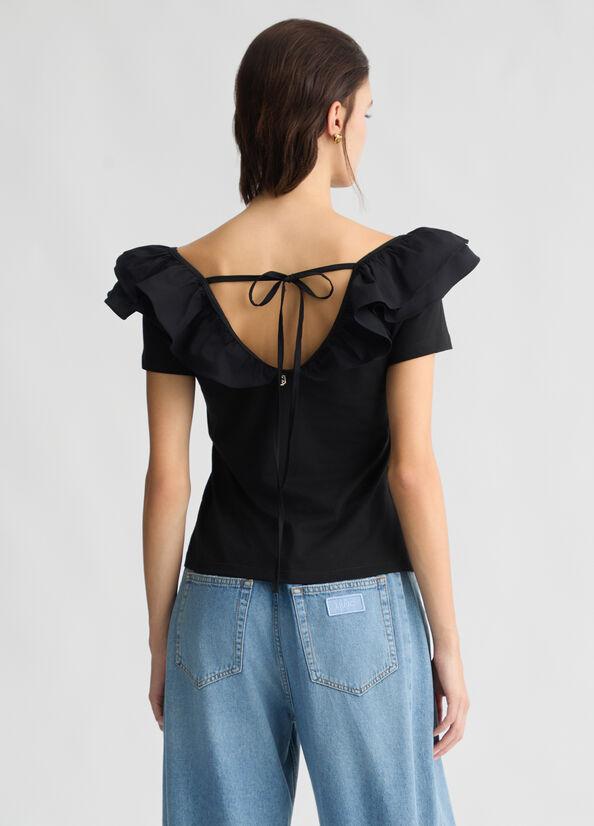 T-shirt con rouches WA5364J6308 Z9363 liU JO 