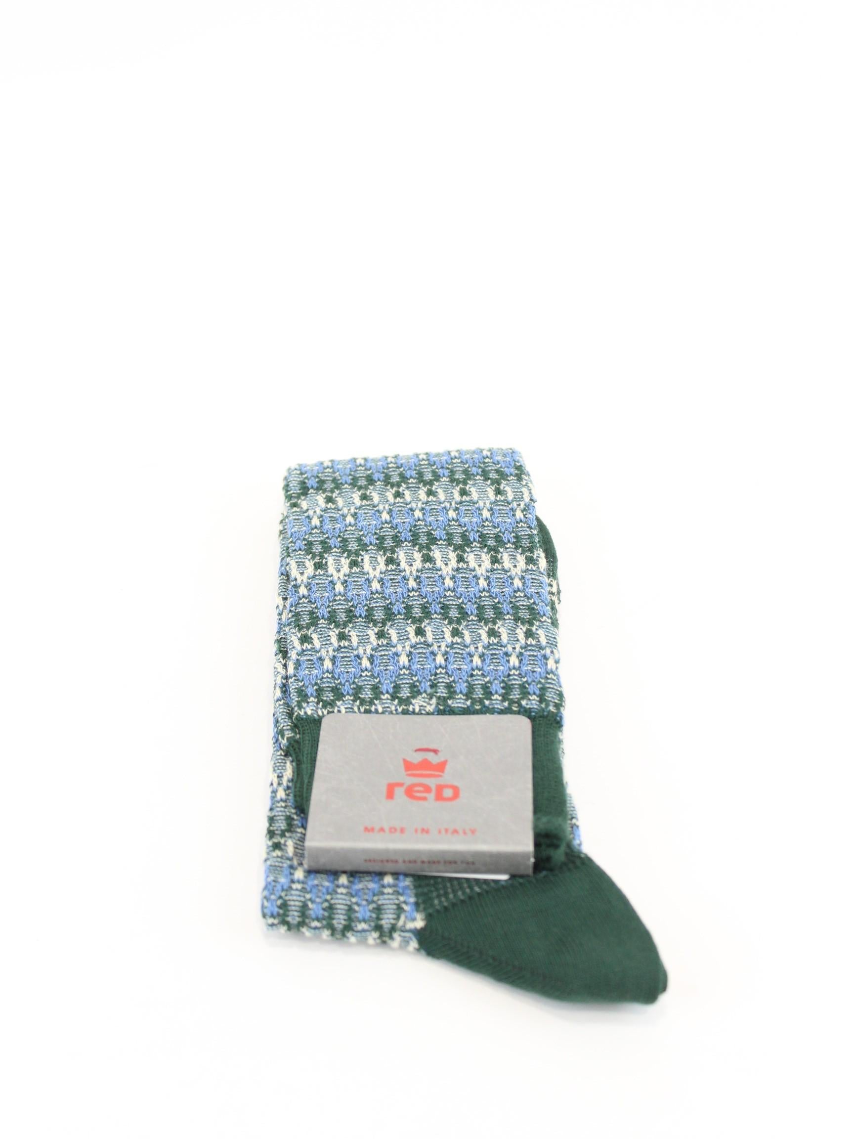 calze in cotone jacquard 64238G V0009 RED 