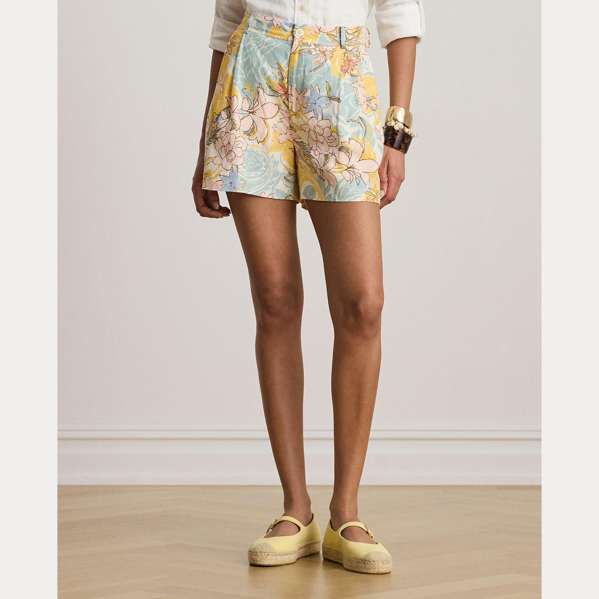 Pantaloncino in lino a pieghe 200-P10134 001 LAUREN RALPH LAUREN 