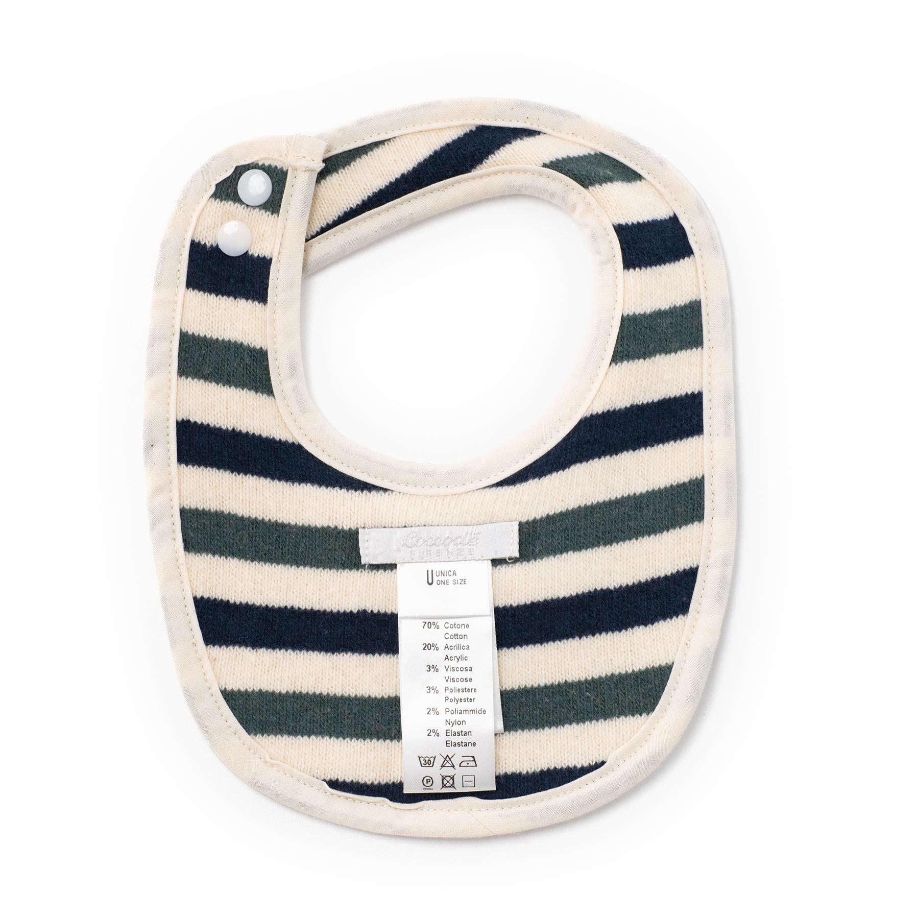 bavetta a righe C62607 PANNA/RIGA VERDLU COCCODE' 