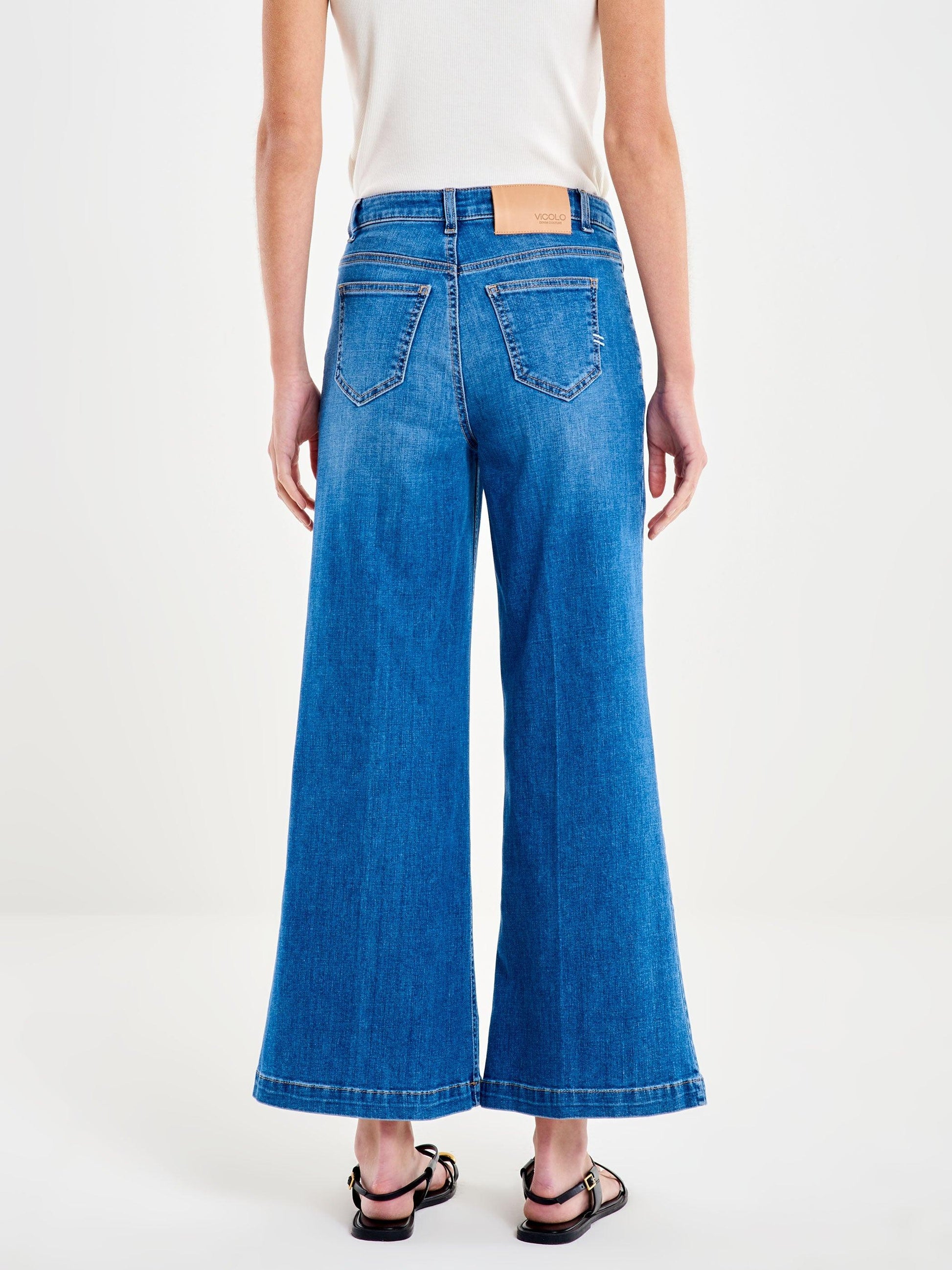 jeans cristina con bottoni DAB 5046 DENIM CHIARO VICOLO 