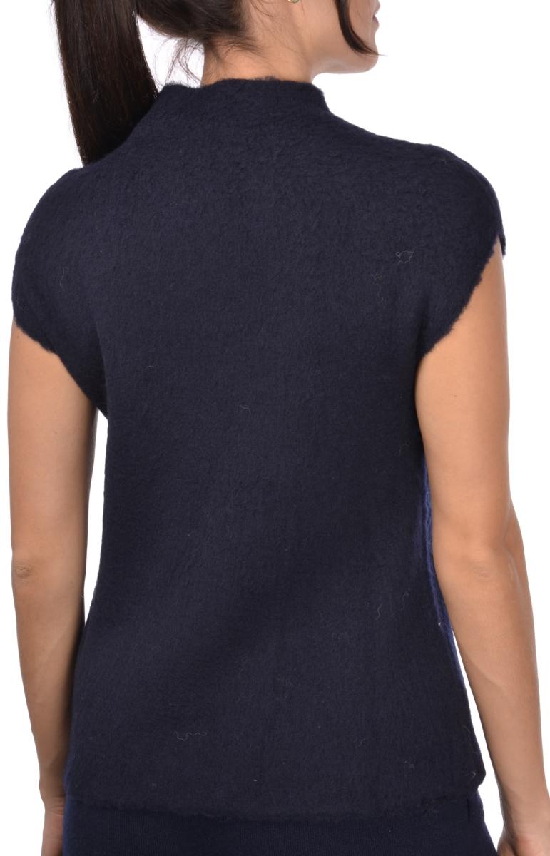 t-shirt in maglia lana boucle 24030 23230 598 GRAN SASSO 