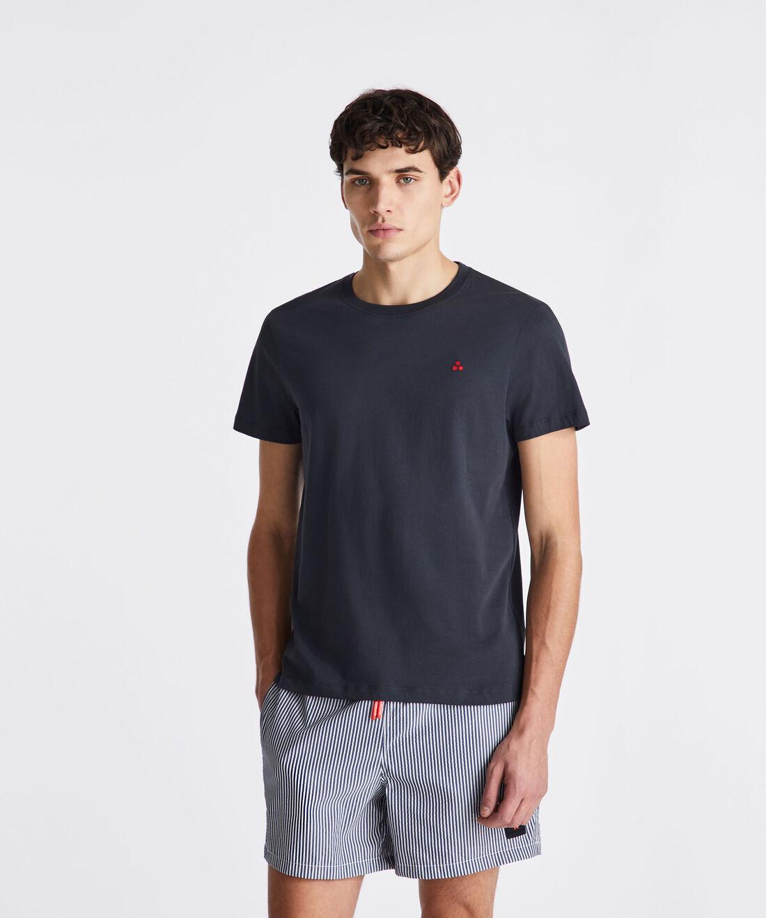 t-shirt con logo ricamato MANDERLY 04 215 PeUTEREY 