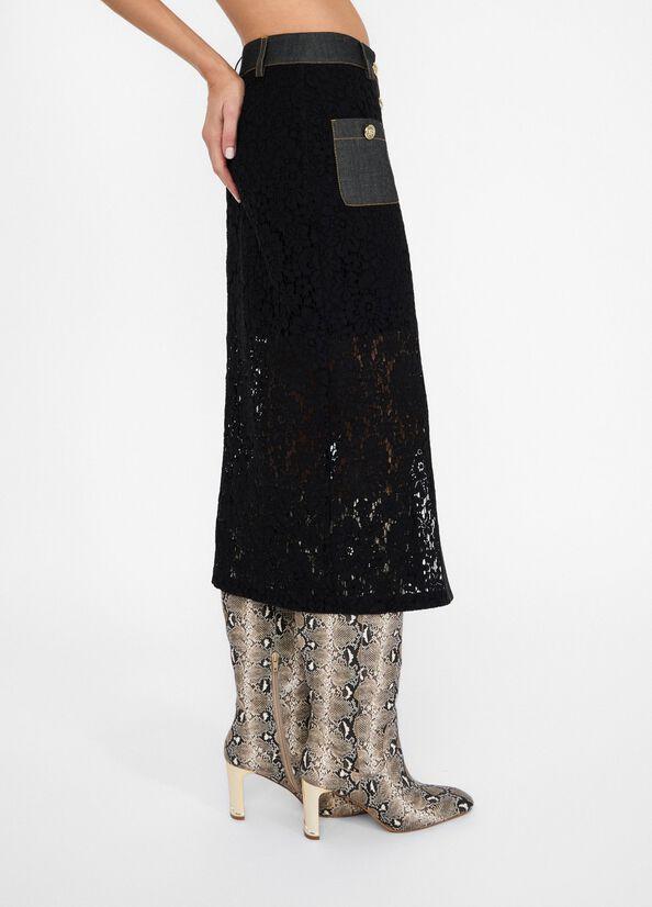 gonna in pizzo UF5207J4078 88000 LIU JO DENIM 