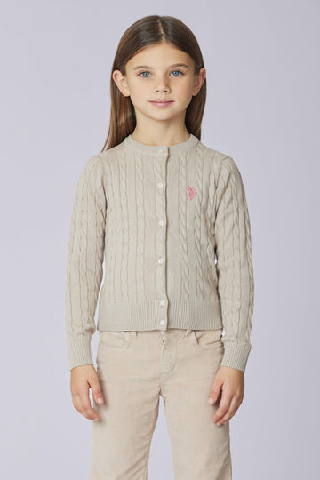 cardigan a trecce US42675001 122 U.S. POLO ASSN. 
