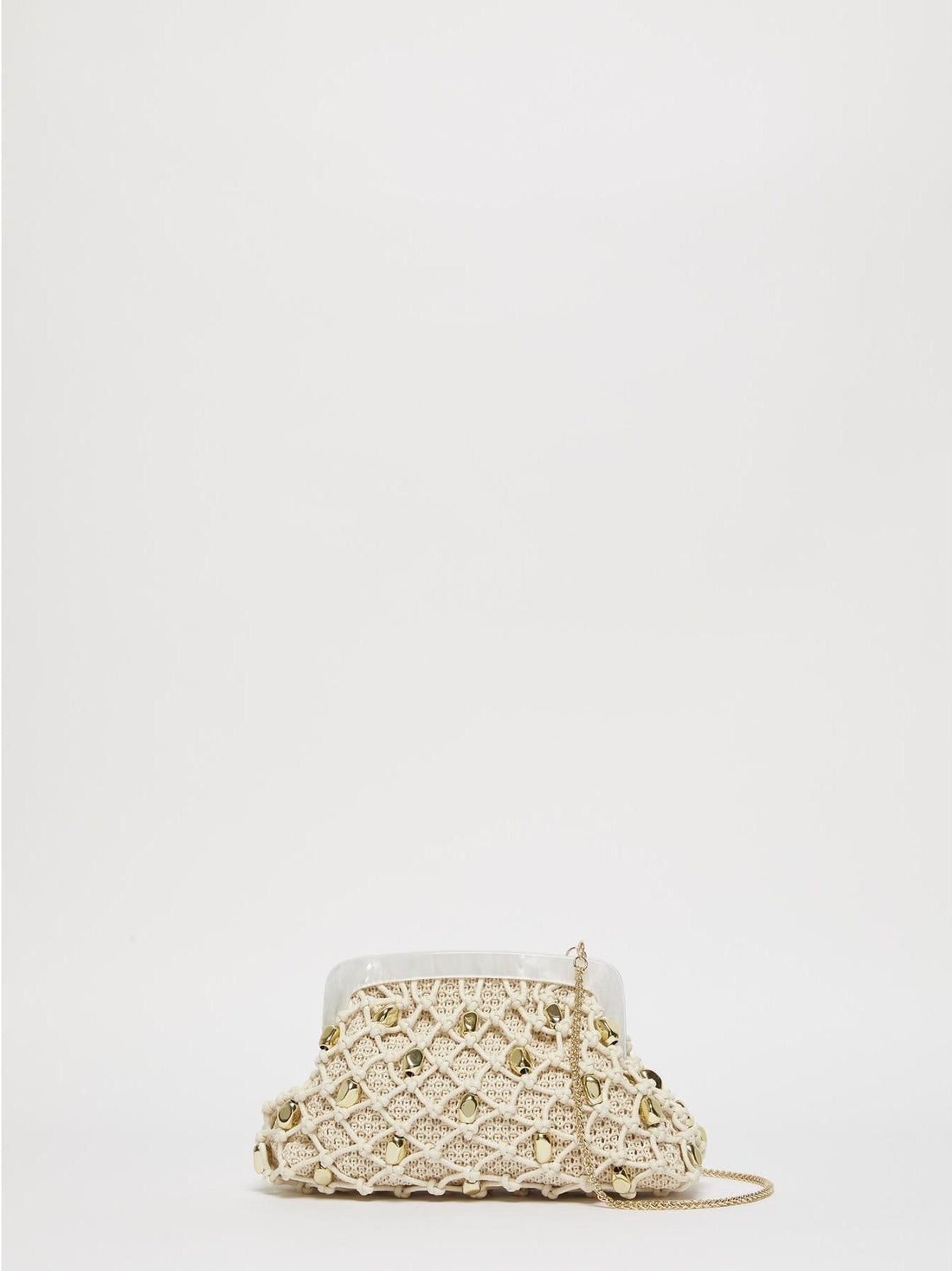 Borsa in rafia con perle MLAFASCIA 003 MARella ACCESSORI 