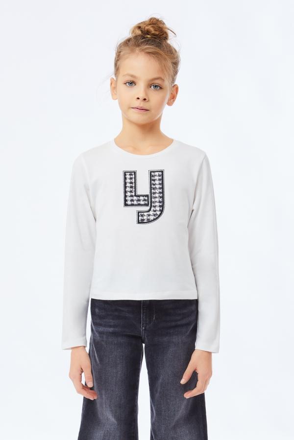 t-shirt doppio logo GF5035J0088 R9671 LIU JO JUNIOR 