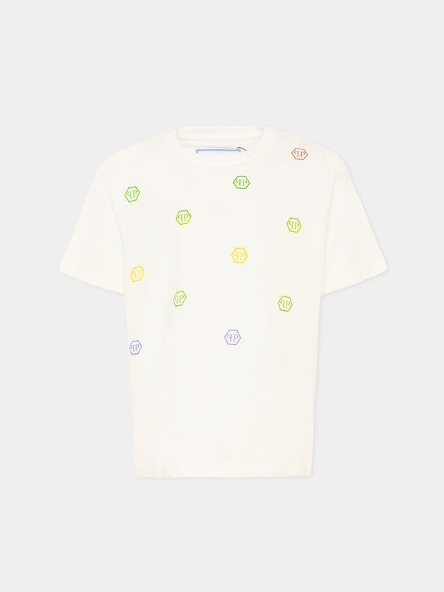 t-shirt con logo all over S6PHJBTH008 002 PHILIPP PLEIN 