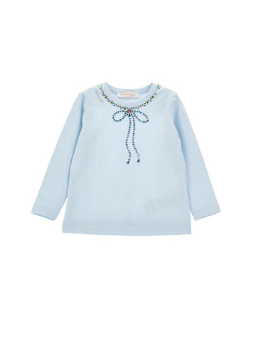t-shirt con applicazione strass 19F620 6013 0058 MONNALISA 