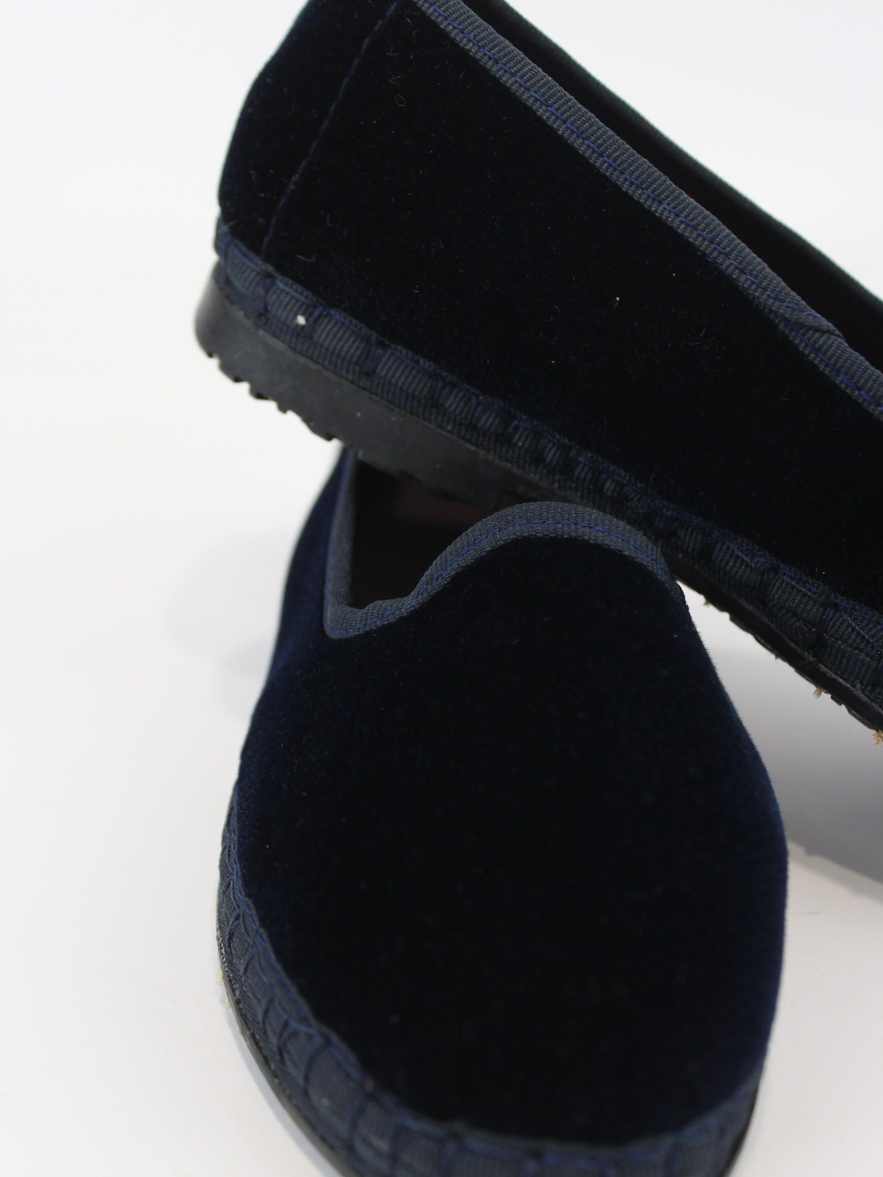 sandalo in velluto HAZEL KIDS BLUE FLABELUS 