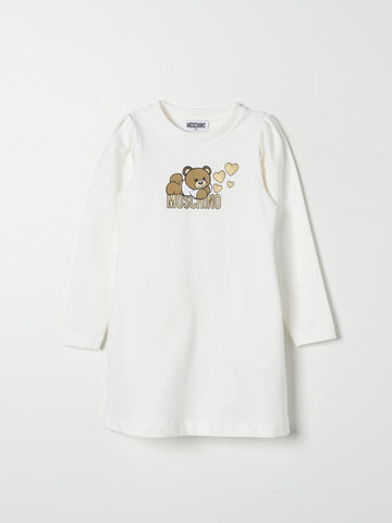 abito teddy love HDV0FCLDA16 10063 MOSCHINO KIDS 