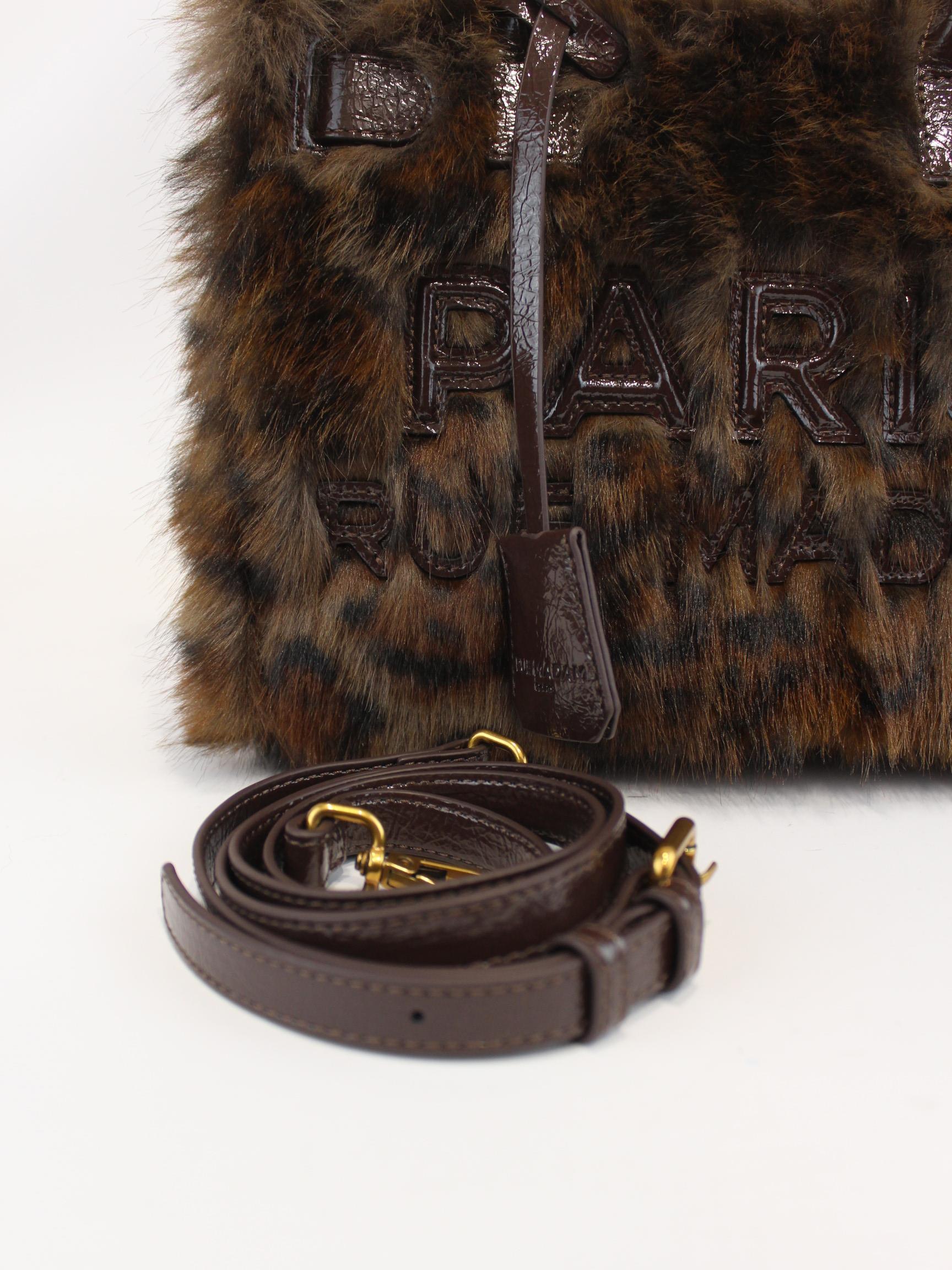 Borsa mini tote alaska 1510 FUR LEOPARD RUE MADAM PARIS 