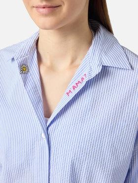 camicia in cotone a righe CRISTAL 00702L MC2 SAINT BARTH 