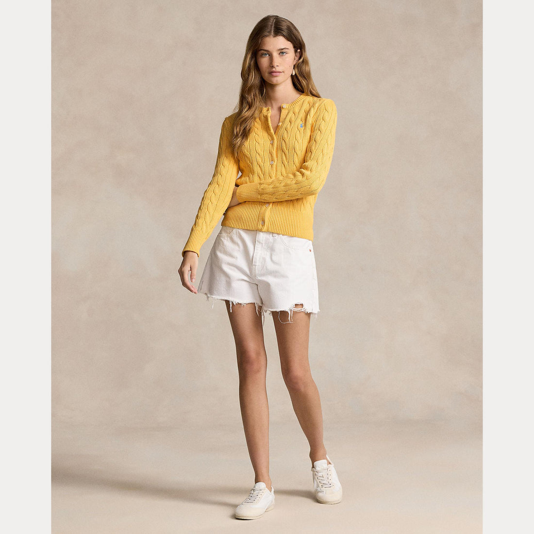 cardigan lavorato a trecce 211-891643 013 RALPH LAUREN POLO 