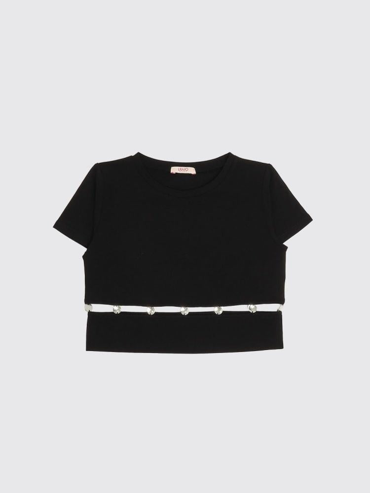 t.shirt con contrasto GA6166JS003 22222 LIU JO JUNIOR 