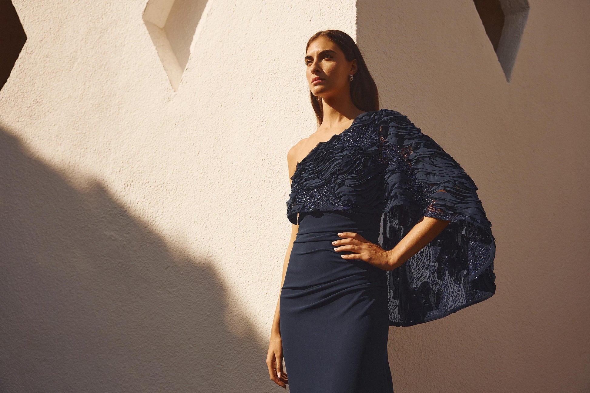 abito monospalla 5277 NAVY MAESTRI 