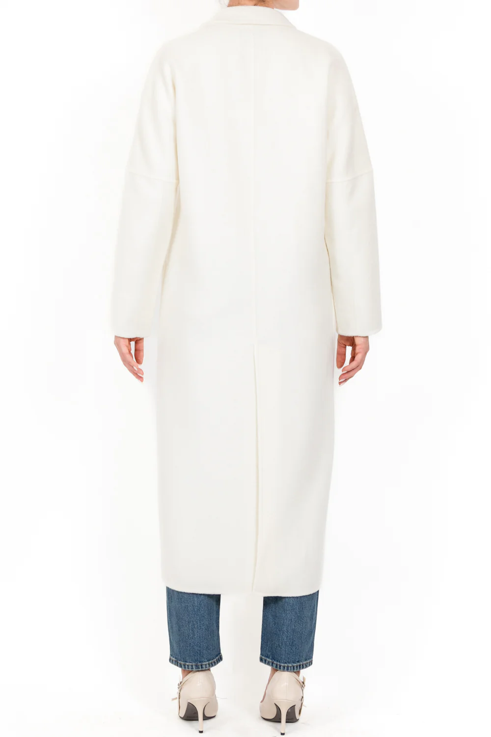 cappotto lungo doppiopetto TS0001 BIANCO VICOLO 