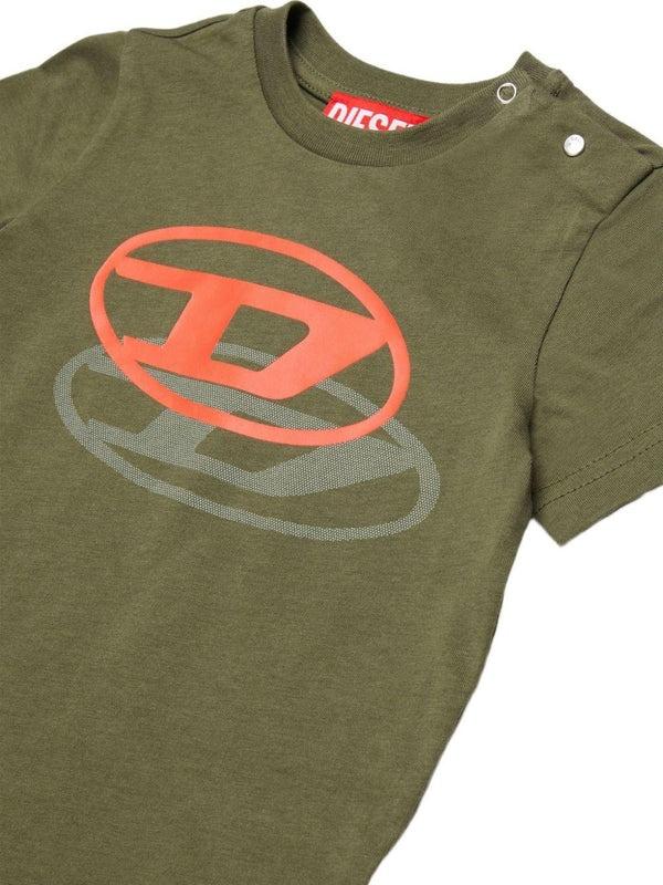 t-shirt con logo contrasto K00765 0GRAI K511 DIESEL 