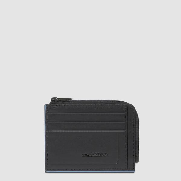 portamonete con logo PP4822S138R N PIQUADRO 