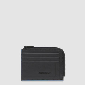 portamonete con logo PP4822S138R N PIQUADRO 