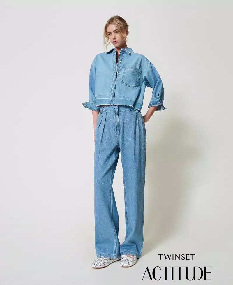 jeans wide leg 251AP2341 03498 TWINSET ACTITUDE 